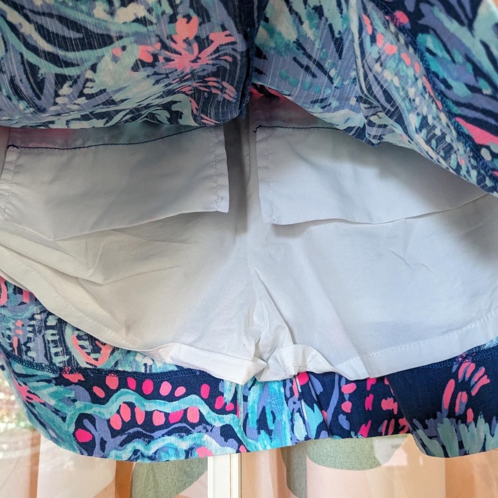 Lilly Pulitzer Nicki Skort in Deep Indigo Gypsea Girl - Picture 6 of 9